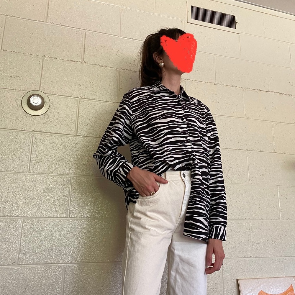 Vintage zebra print shirt - Picture 3 of 5